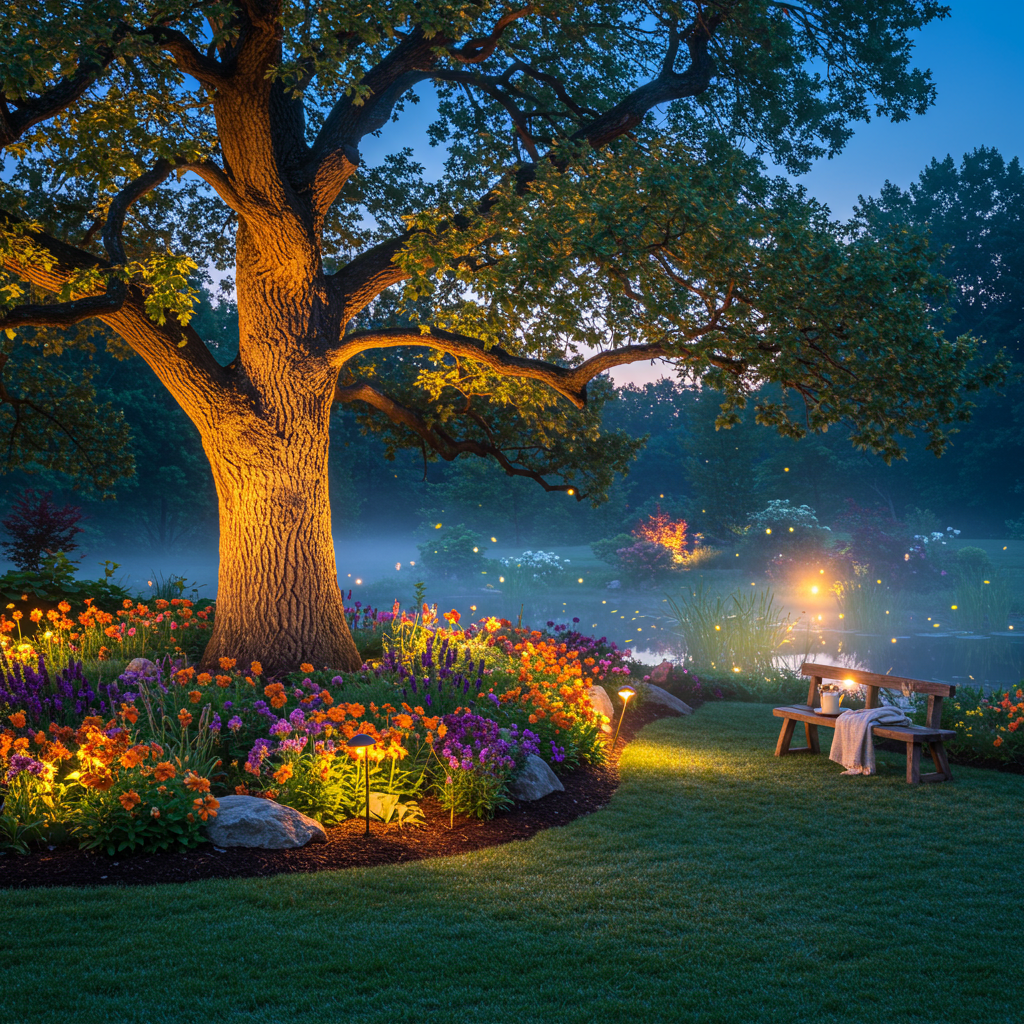 4. Install Up-Lighting for Trees and Features