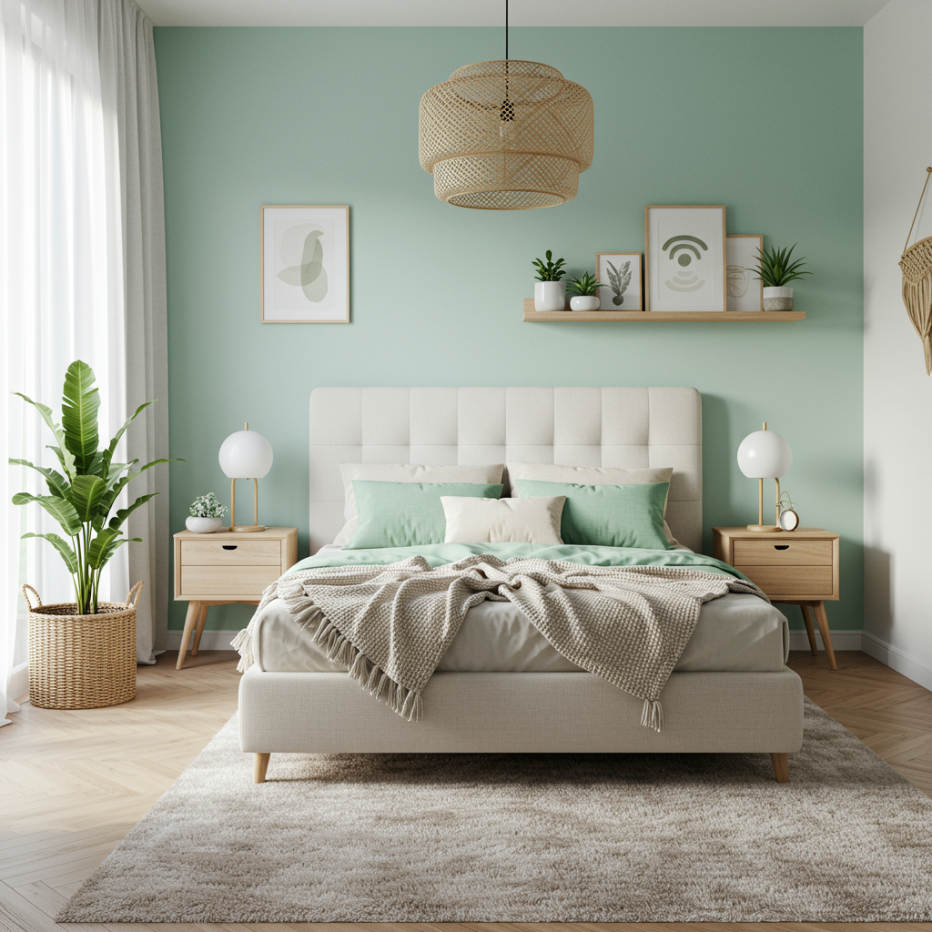7. Mint Green and Off-White