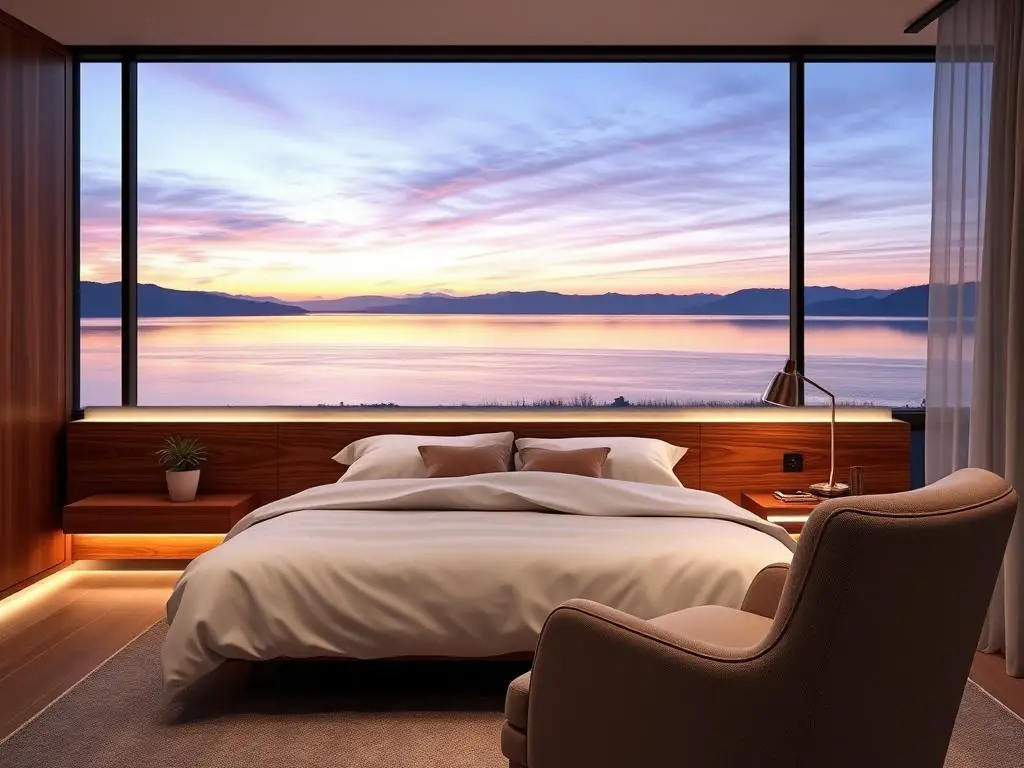 6. Floating Headboards for a Sleek Look