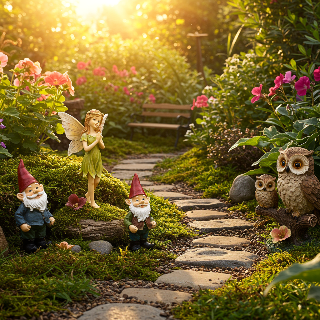 6. Miniature Garden Statues: Adding Character