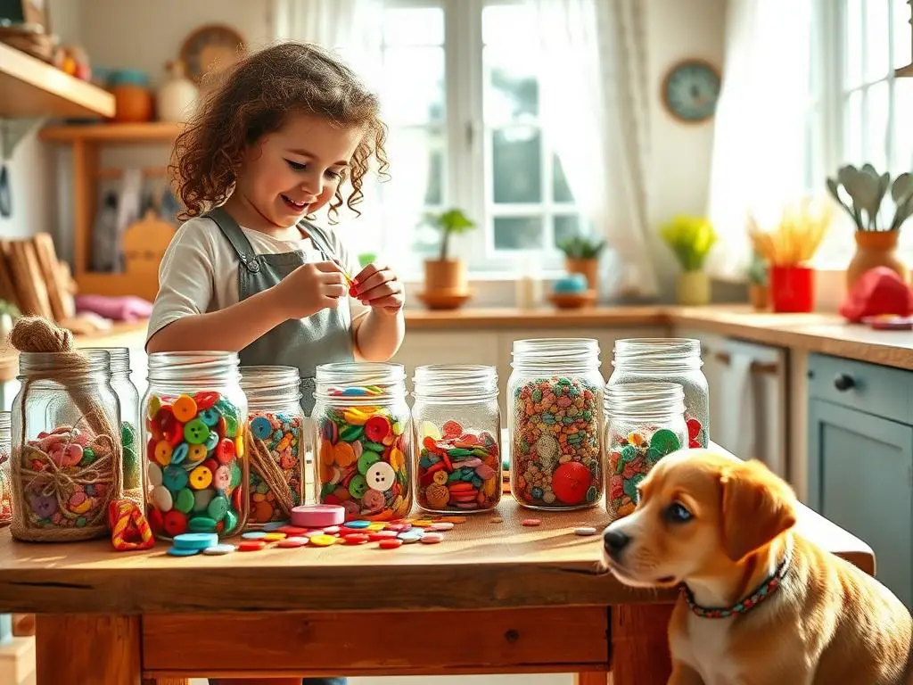 7. Upcycled Jar Organizers
