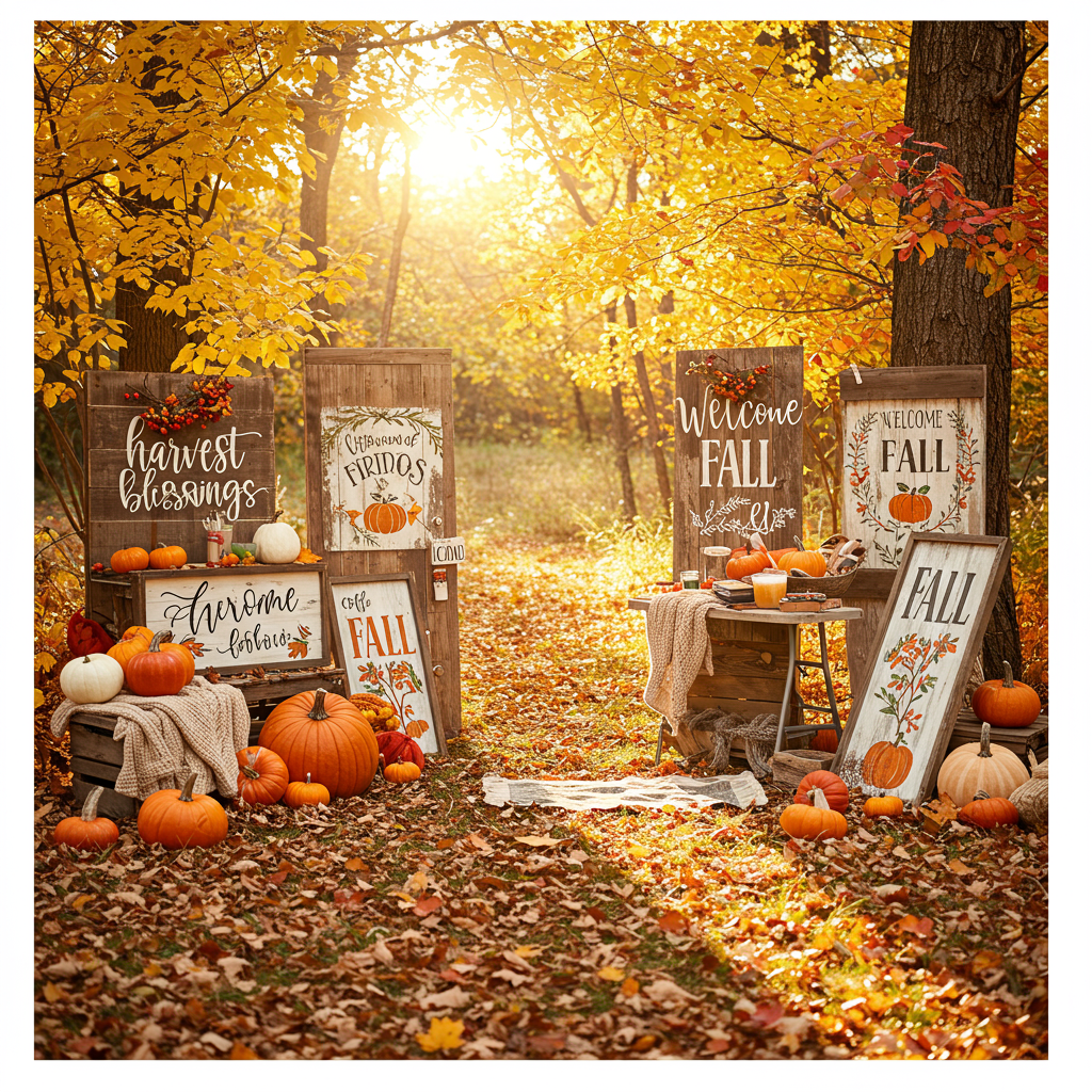 6. Rustic Wooden Signs