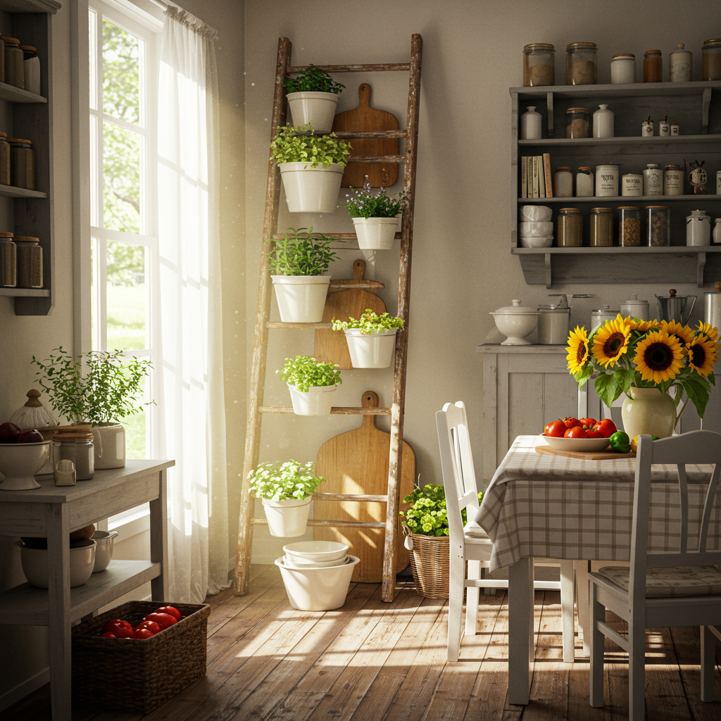 9. Vintage Ladder Storage