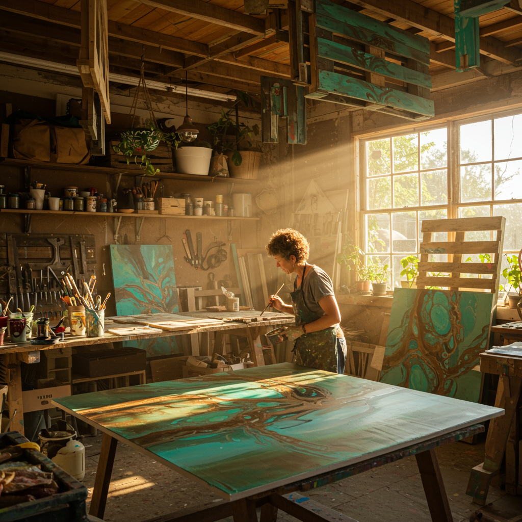 5. Repurposed Wooden Pallet Art