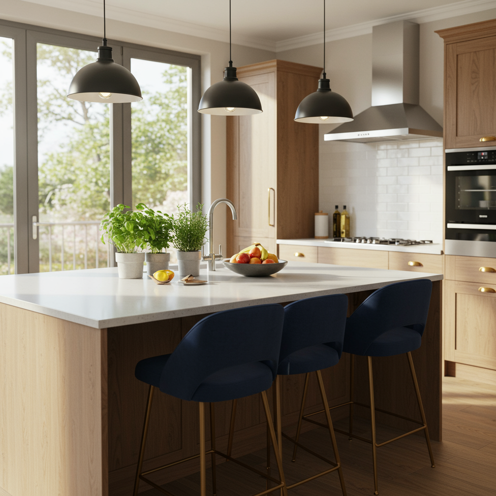 4. The Stylish Island with Seating