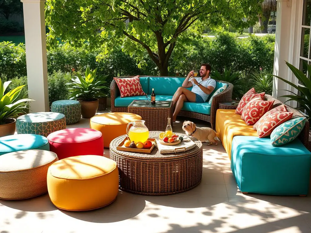 8. Outdoor Ottomans