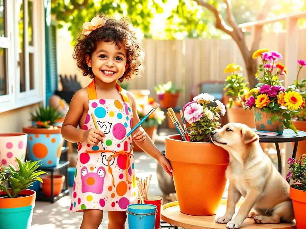 4. Painted Flower Pots