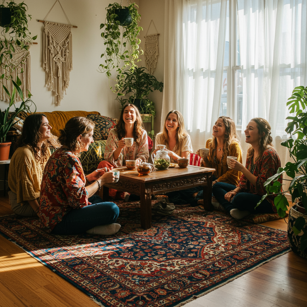 1. Bohemian Delight: Persian Tabriz Rugs