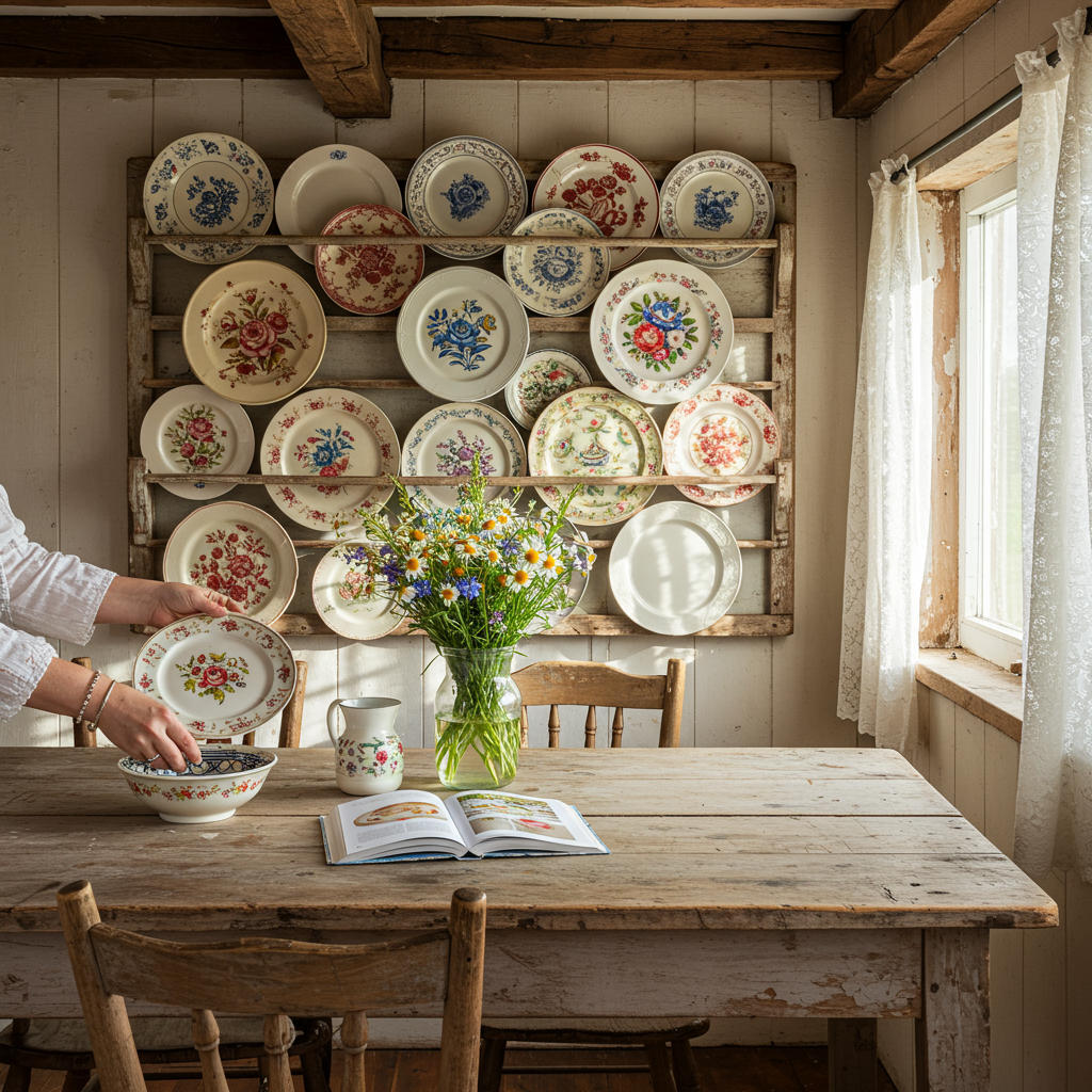 4. Vintage Plate Displays