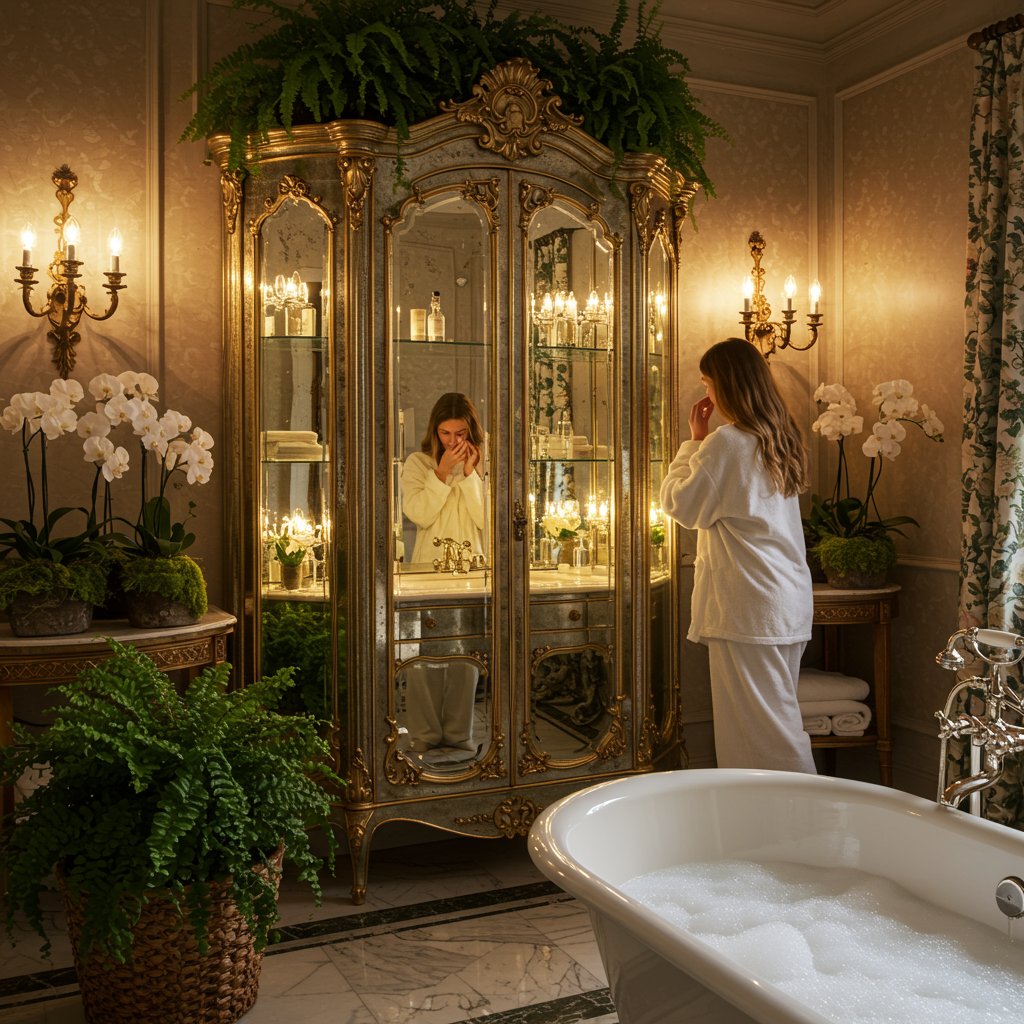 7. Mirrored Cabinets