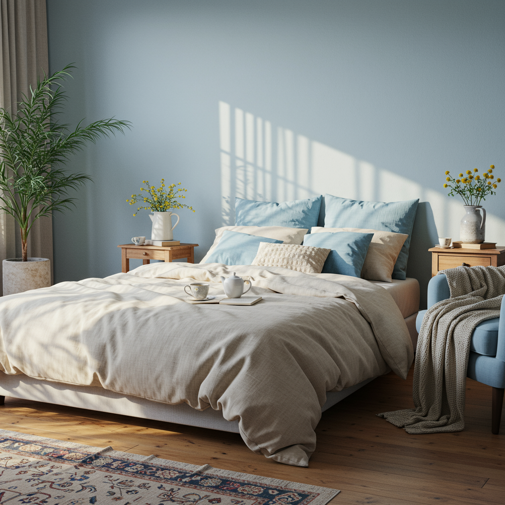 1. Soft Blue and Cream