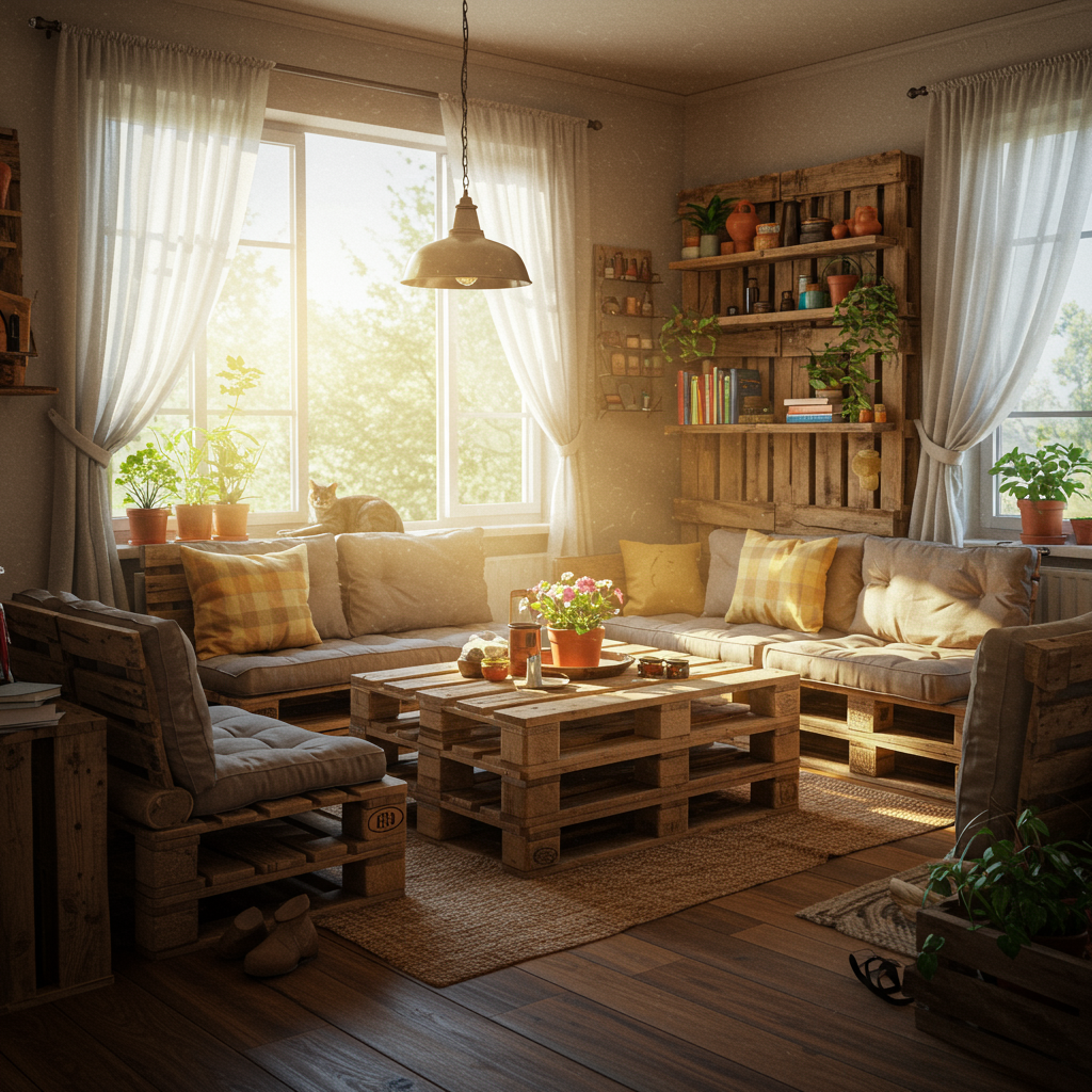 2. Upcycled Wooden Pallet Furniture