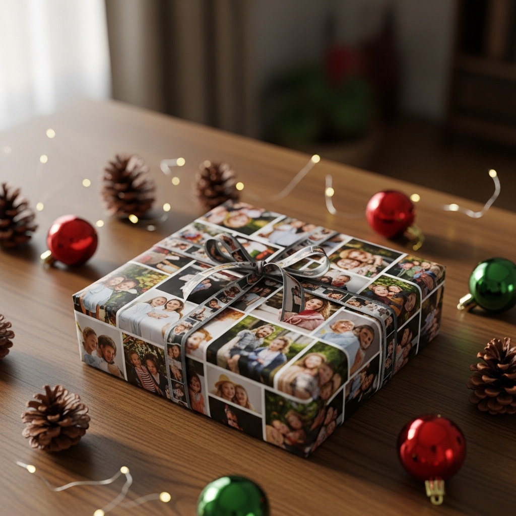 4. Personalized Photo Gift Wrap