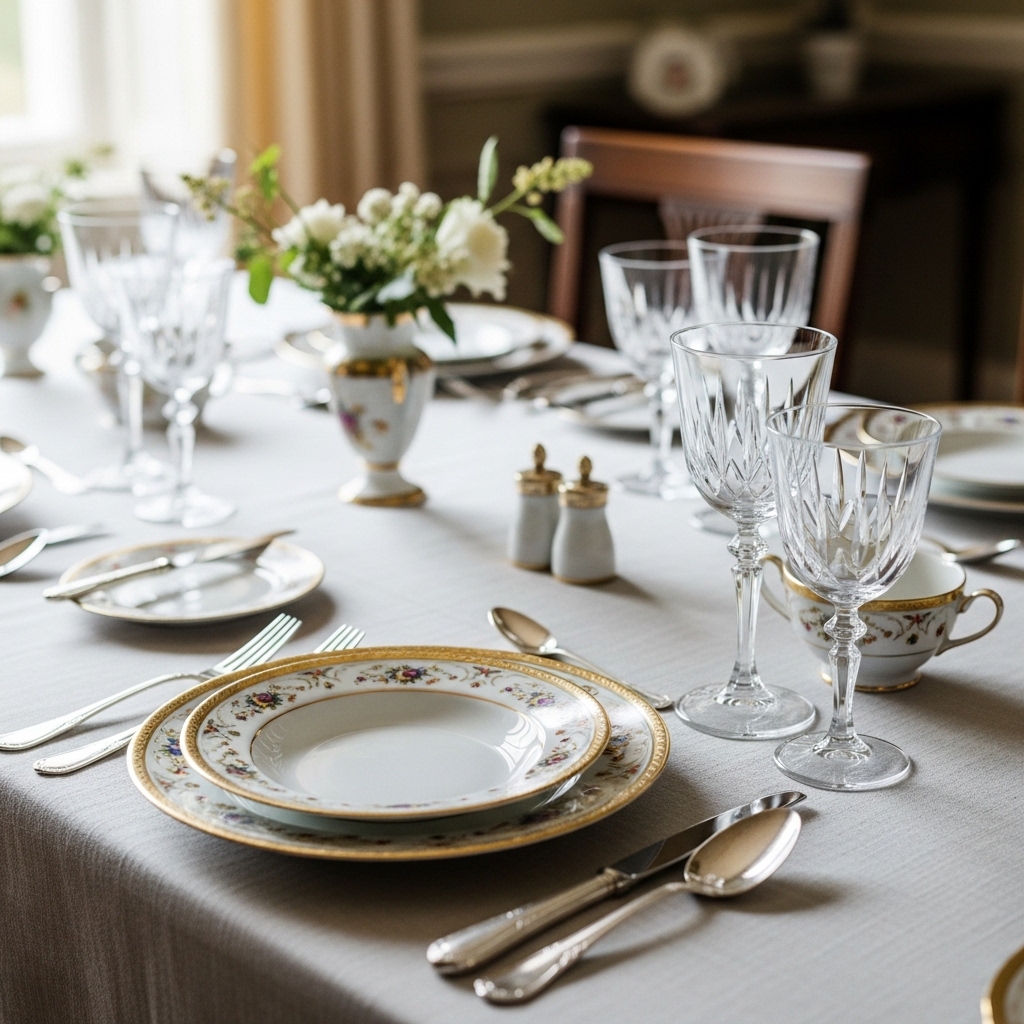 3. Vintage Table Settings