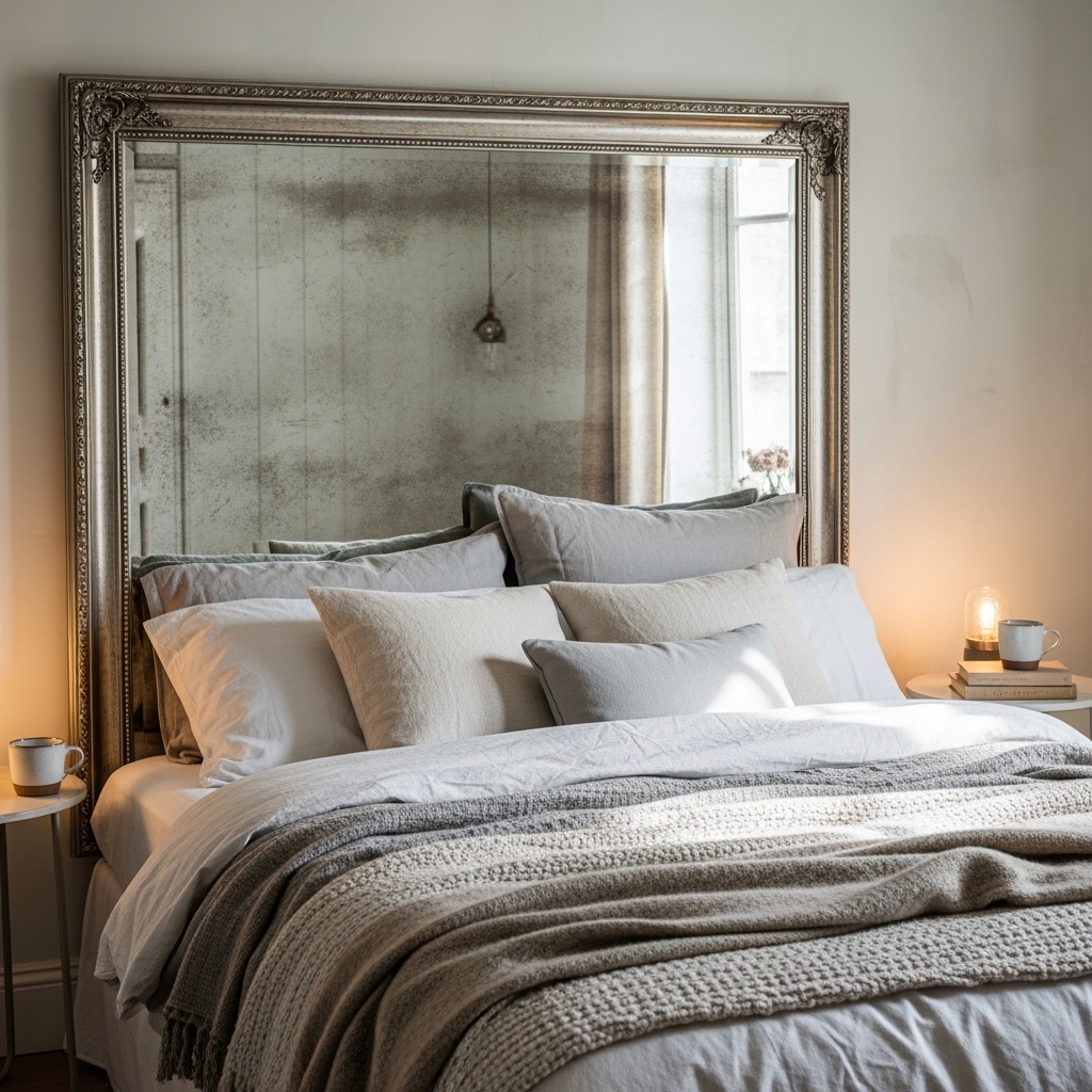 4. Mirrors as Headboards