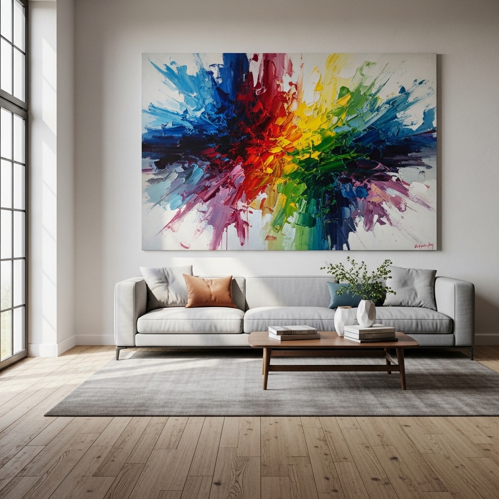 2. Oversized Art Pieces