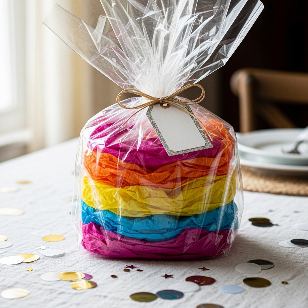 9. Clear Cellophane Wrap with Accessories