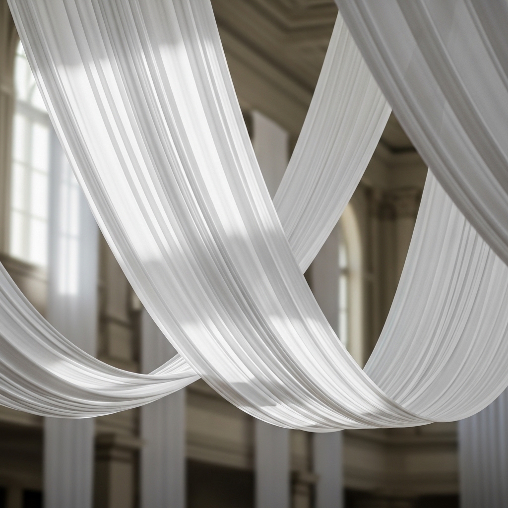 7. Classic White Drapery