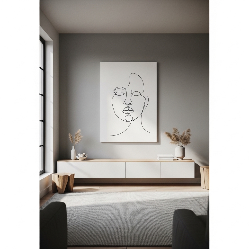 3. Minimalist Line Art