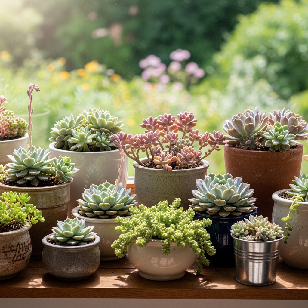 1. Potted Succulents