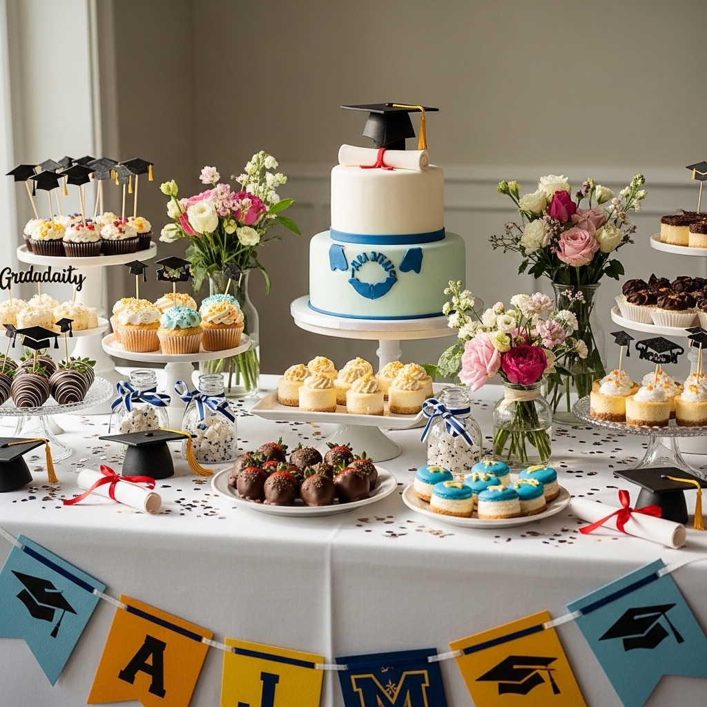 9. Cake and Dessert Table