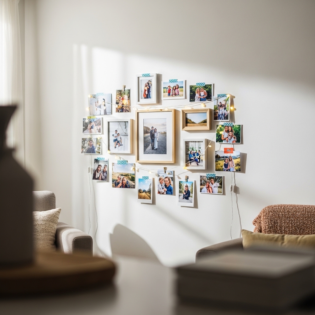 6. DIY Photo Wall