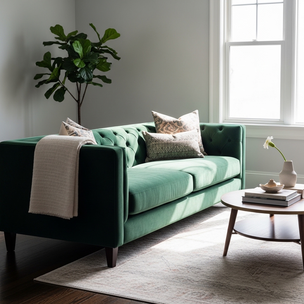 2. Velvet Upholstered Furniture