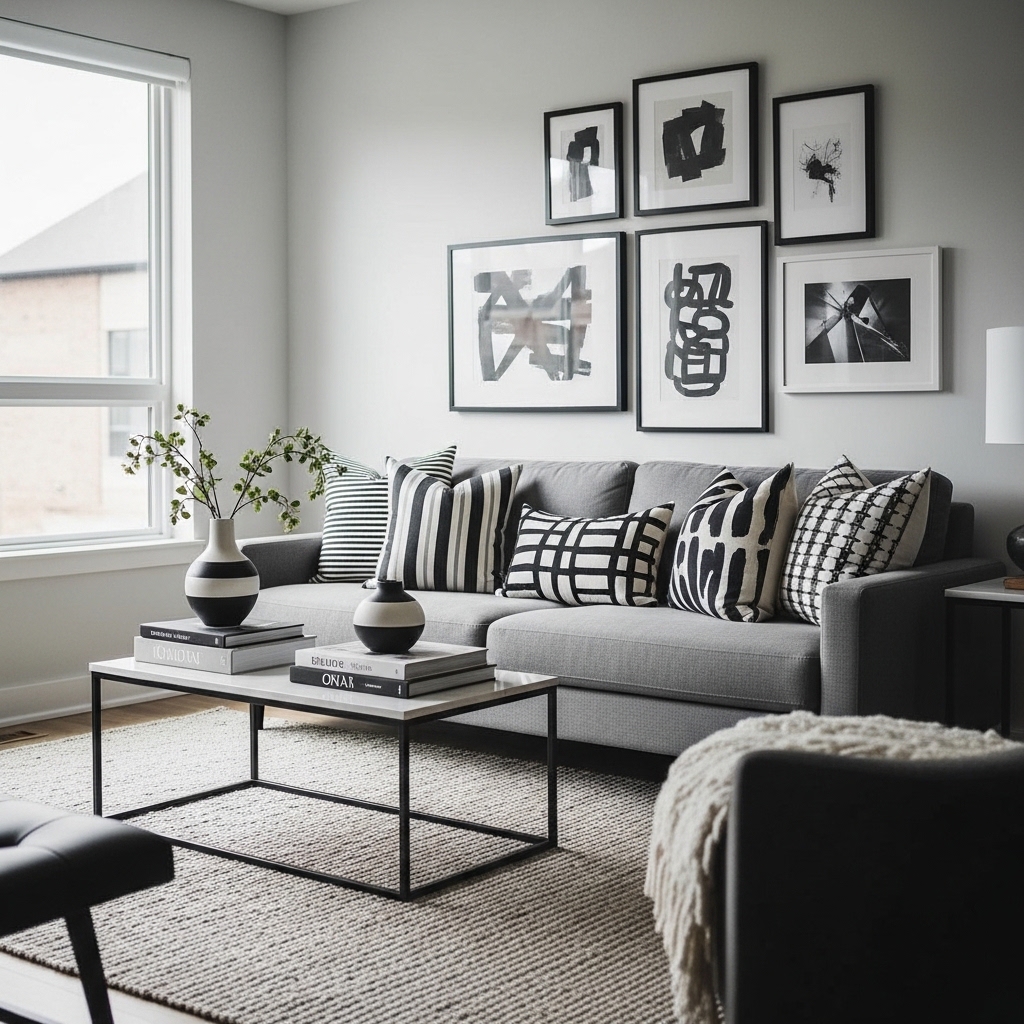 6. Black and White Accents