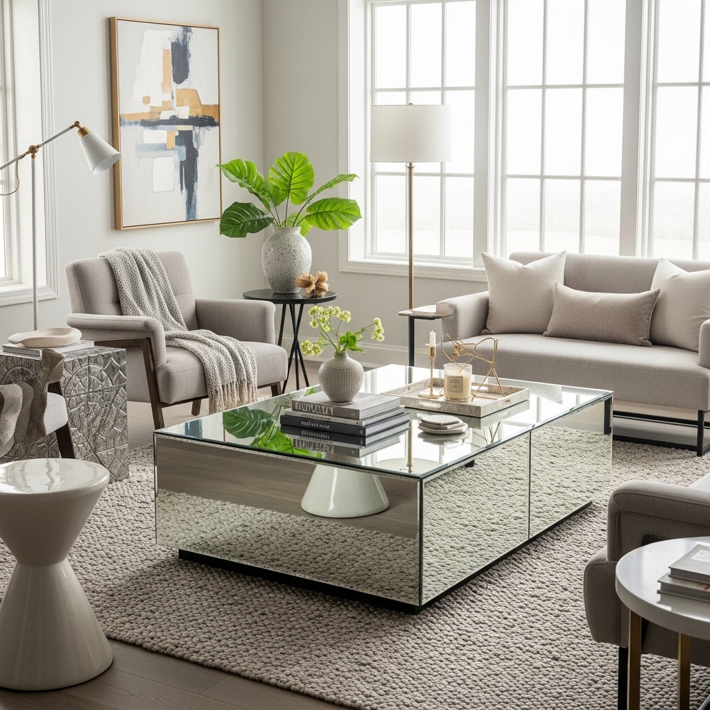 2. Mirrored Furniture