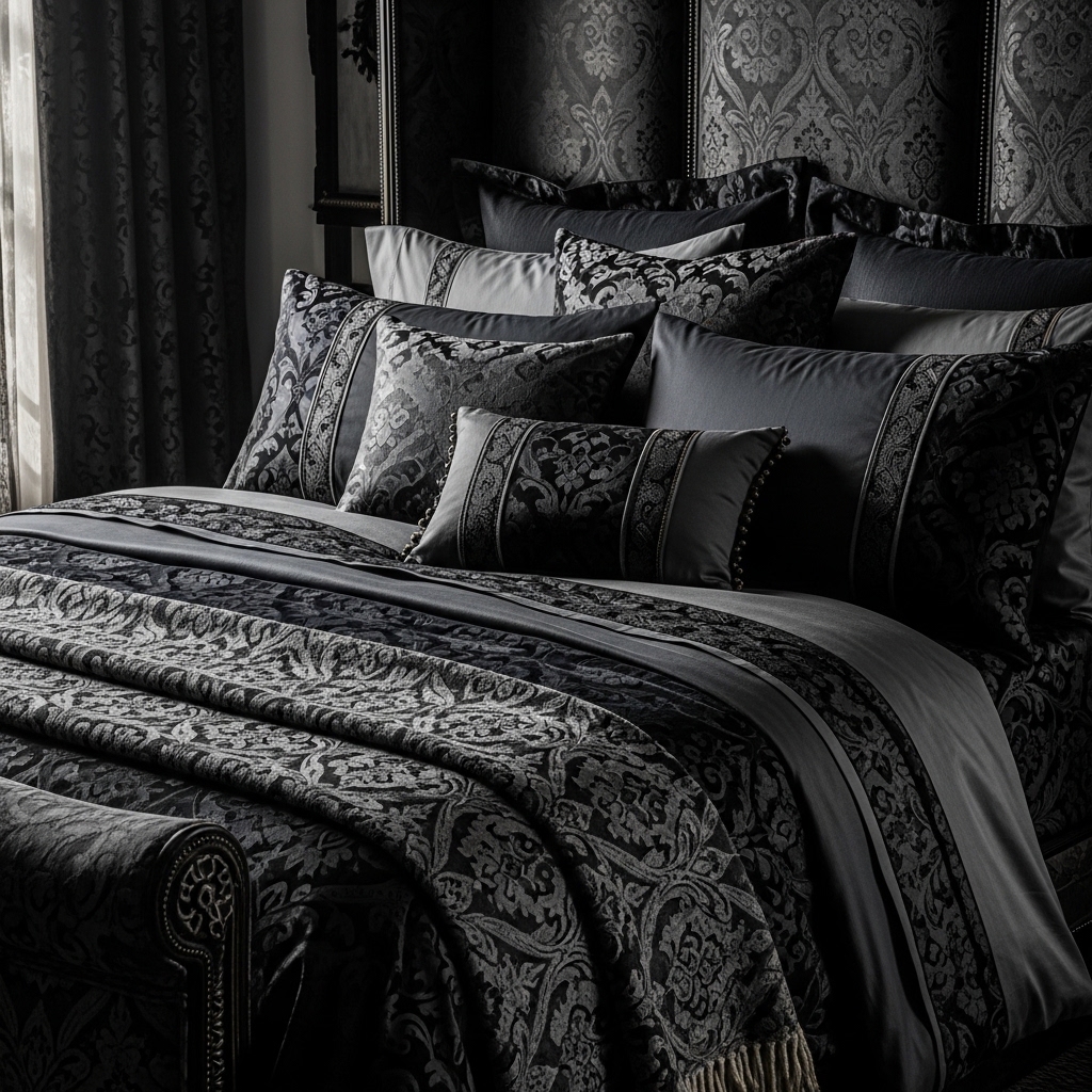 8. Darkly Themed Bedding