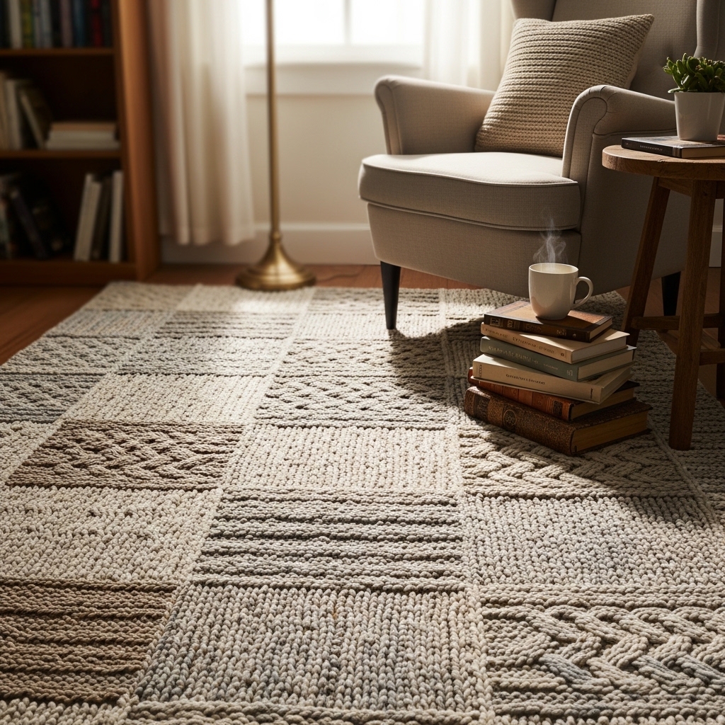 10. Textured Knit Rugs