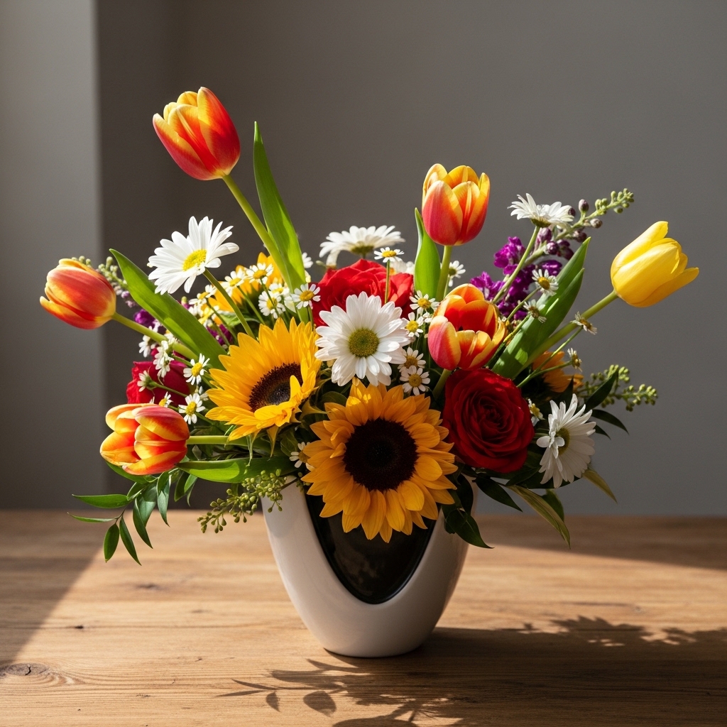 1. Bright Floral Arrangements
