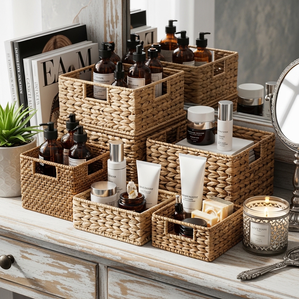 3. Stylish Storage Bins