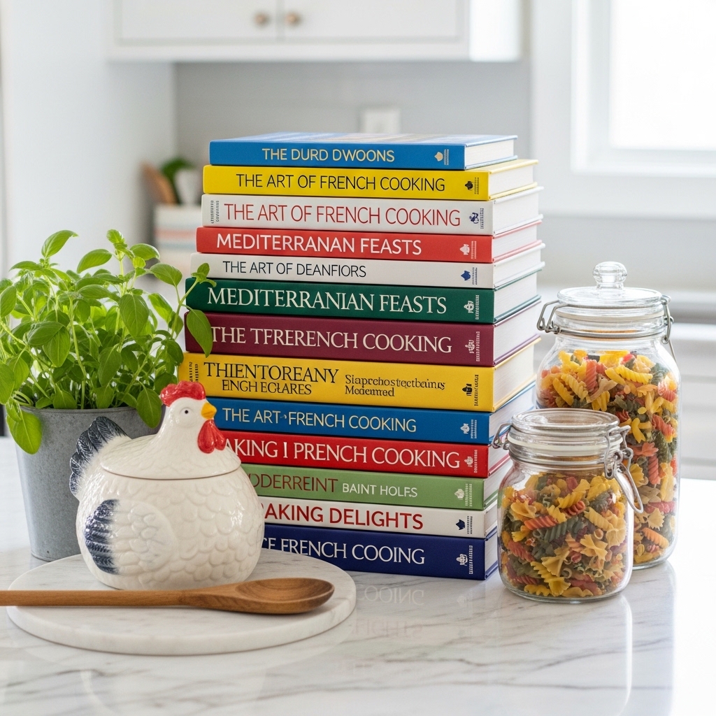 8. Colorful Cookbooks
