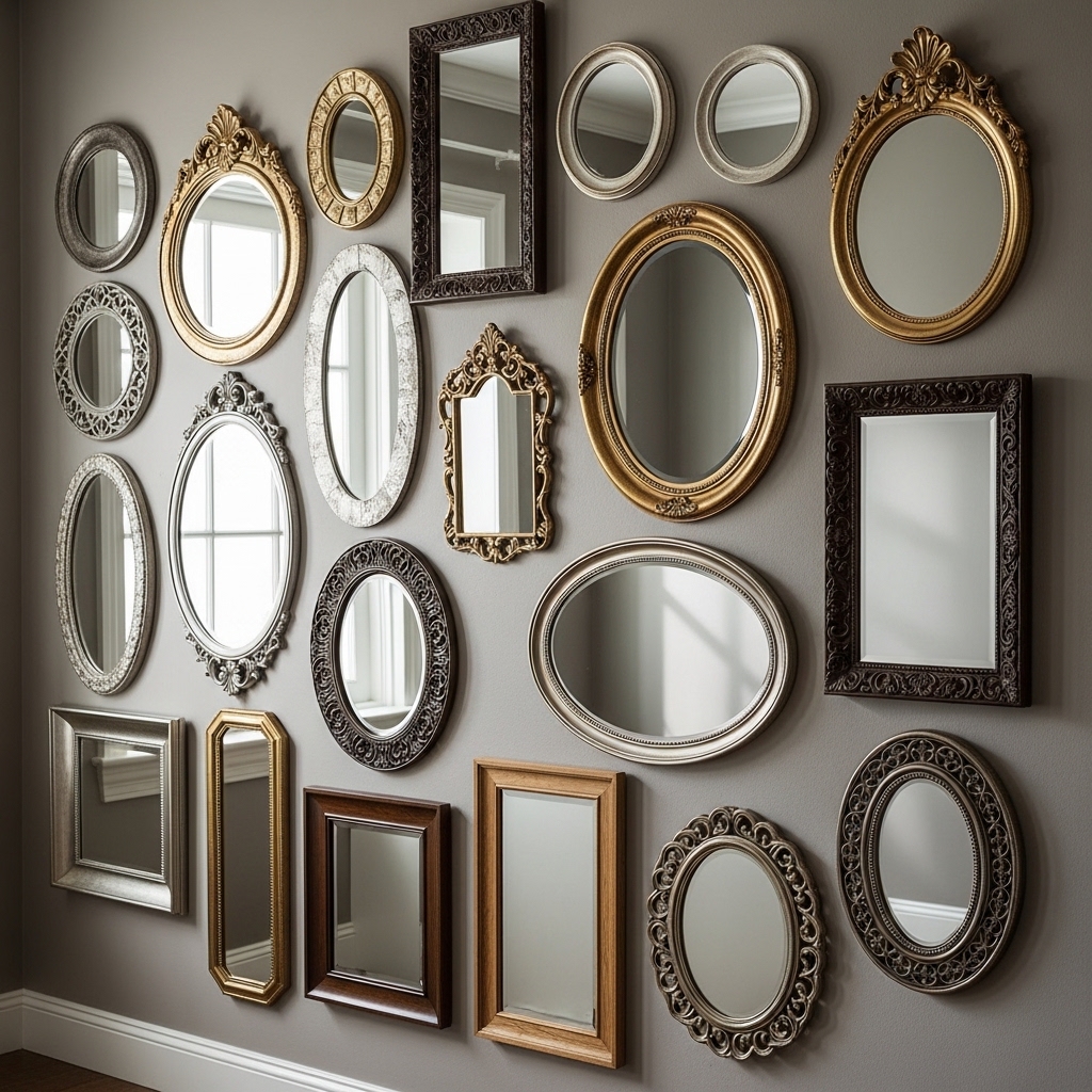 3. Gallery Wall of Mirrors