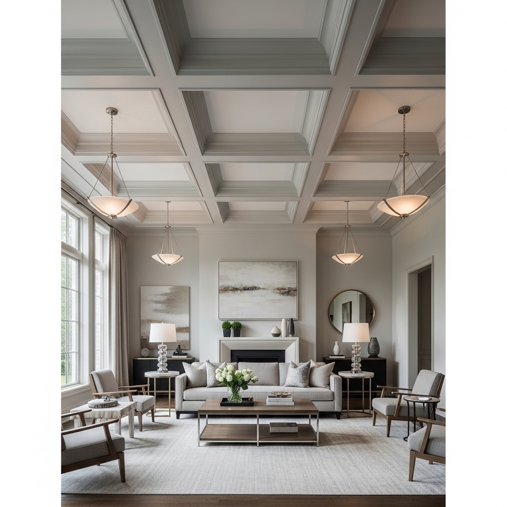 4. Coffered Ceilings
