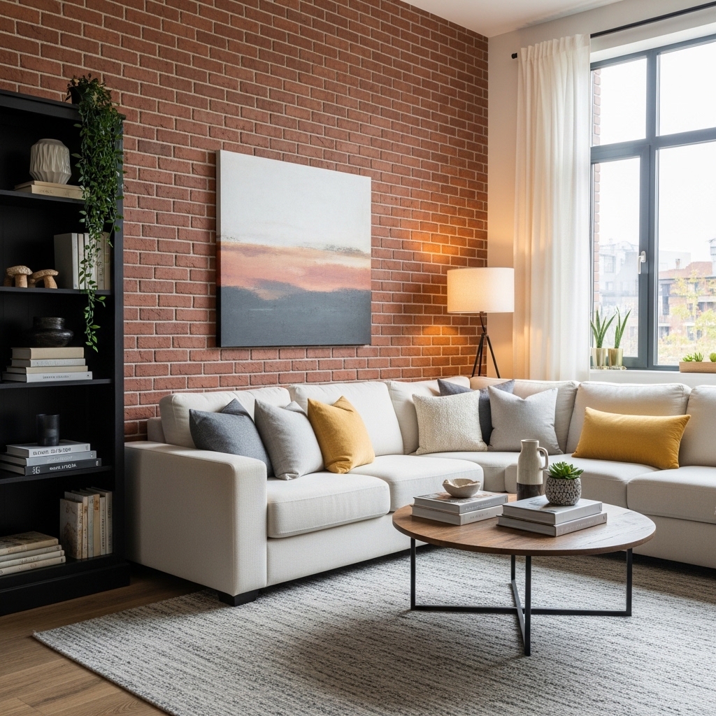 6. Brick or Stone Feature Wall