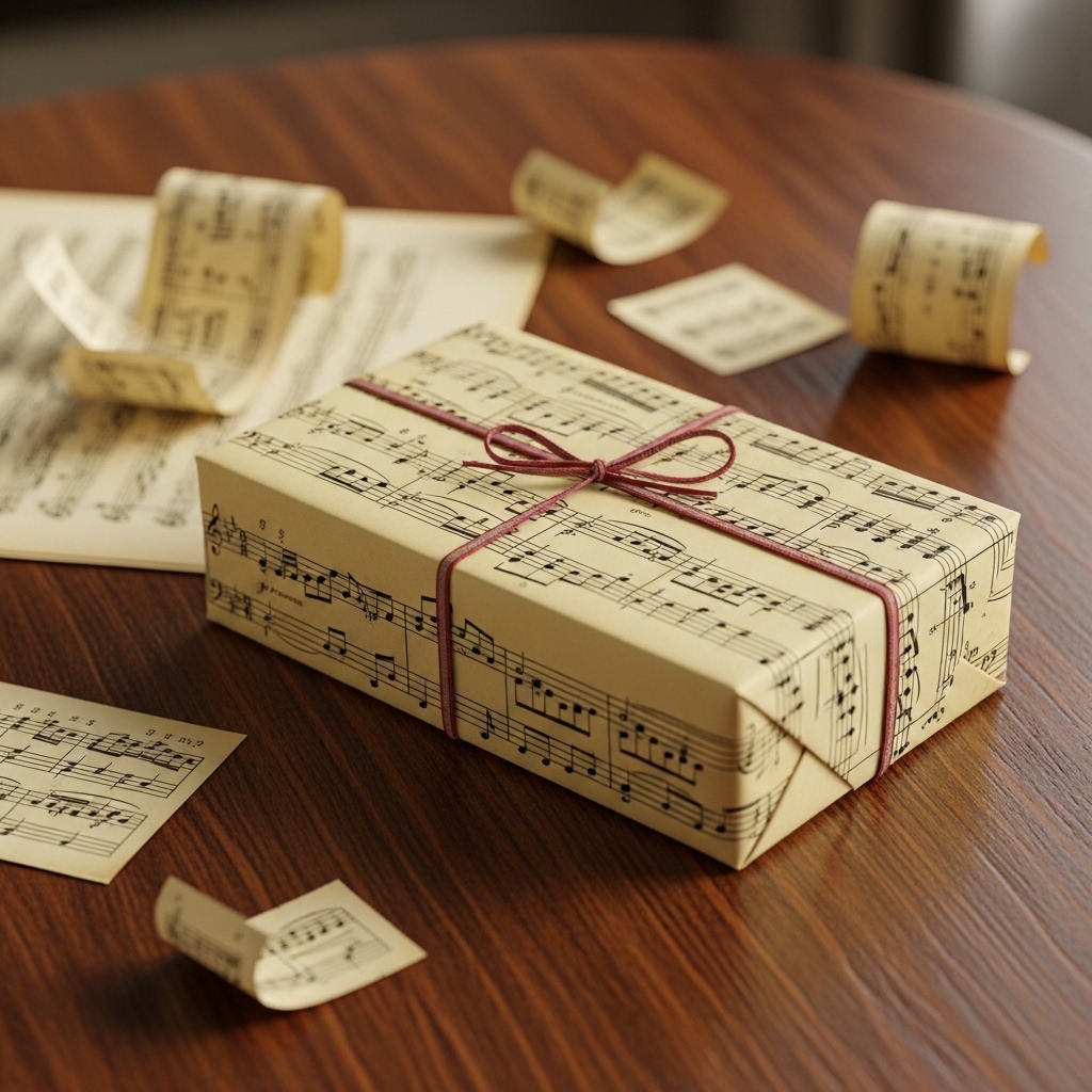 7. Vintage Sheet Music Wrap