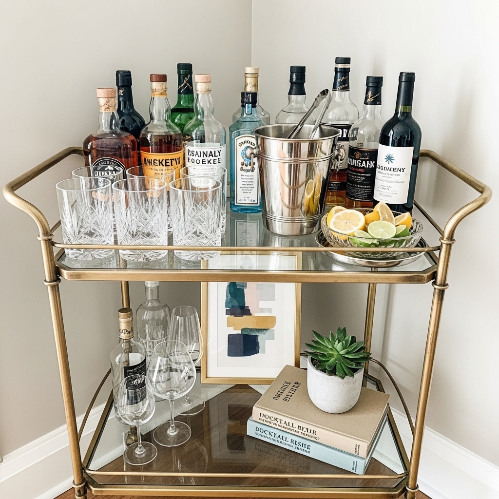 5. Corner Bar Cart