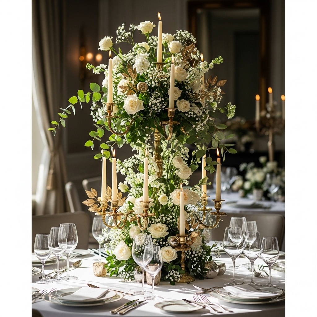 4. Glamorous Centerpieces