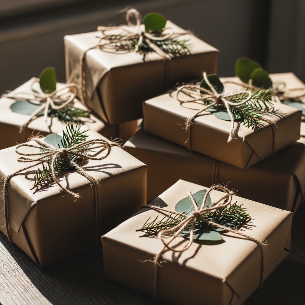 9. Minimalist Gift Wrapping