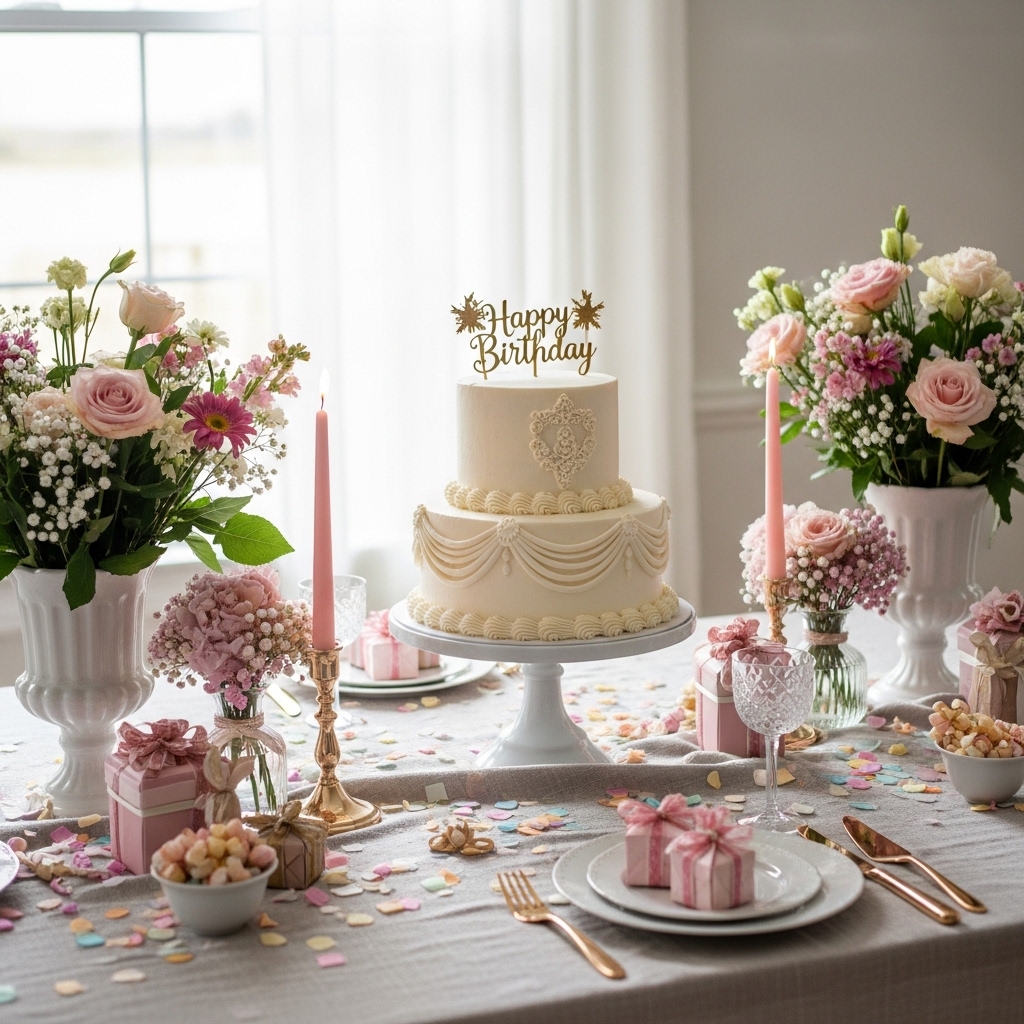 9. Cake Table Decor