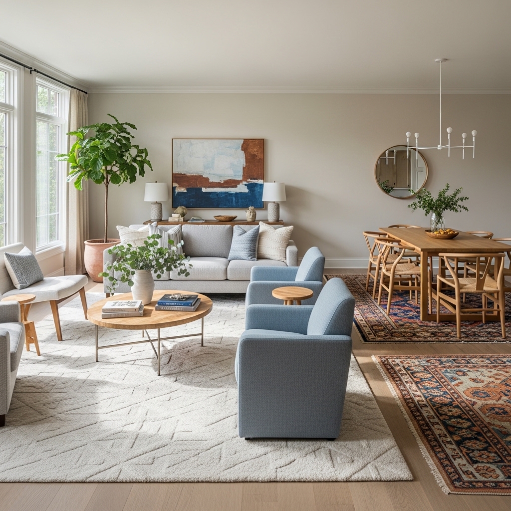 1. Define Zones with Rugs