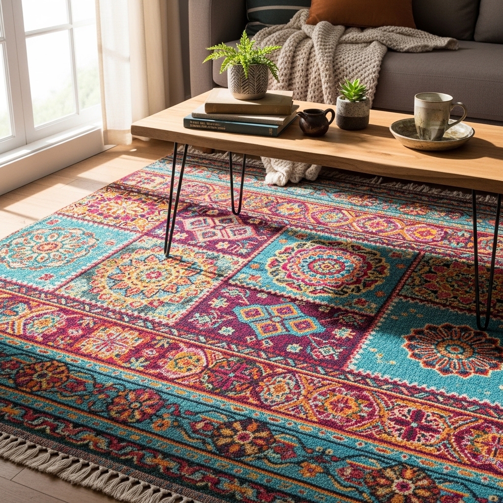 7. Colorful Bohemian Rugs