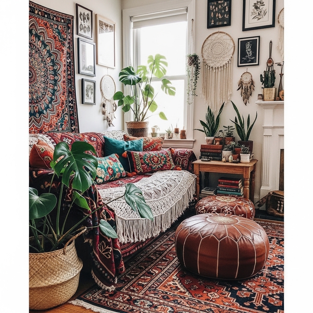 2. Cozy Bohemian Retreat