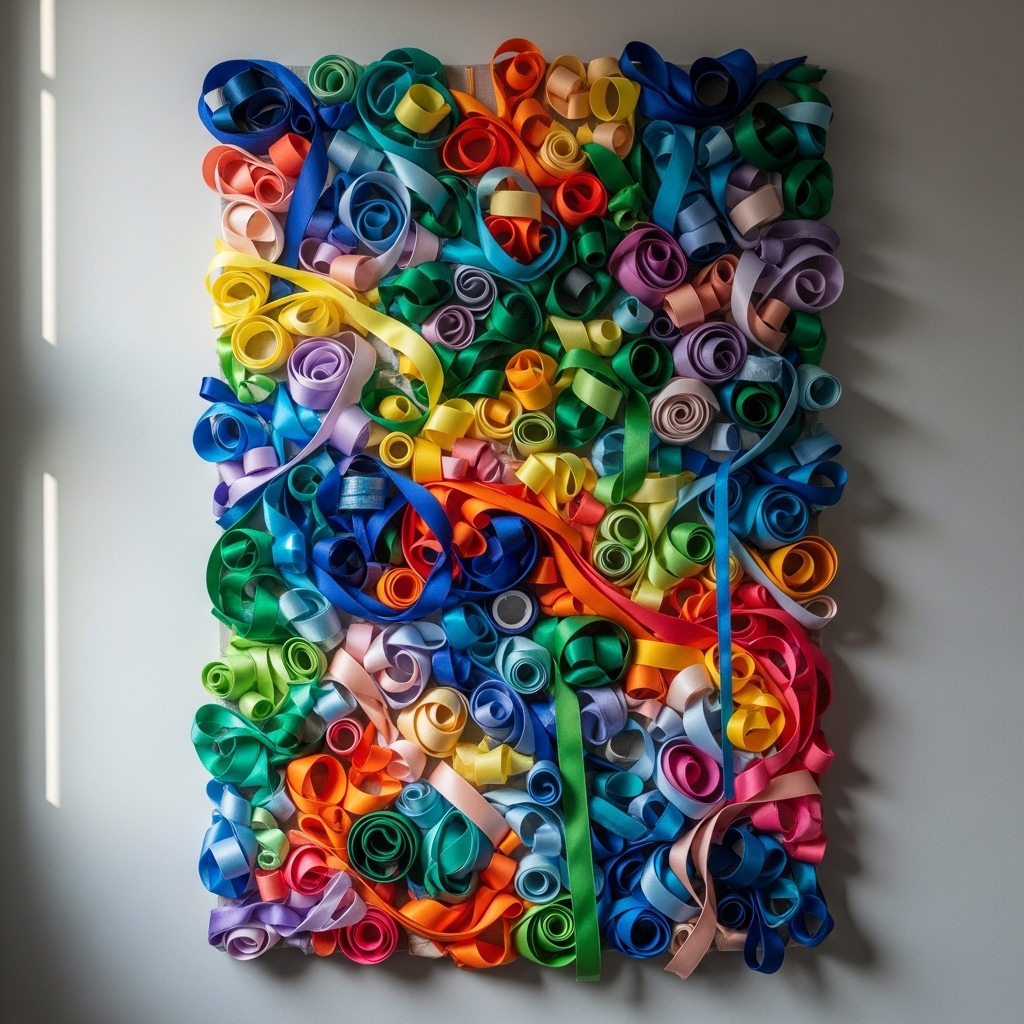 7. Ribbon Wall Art