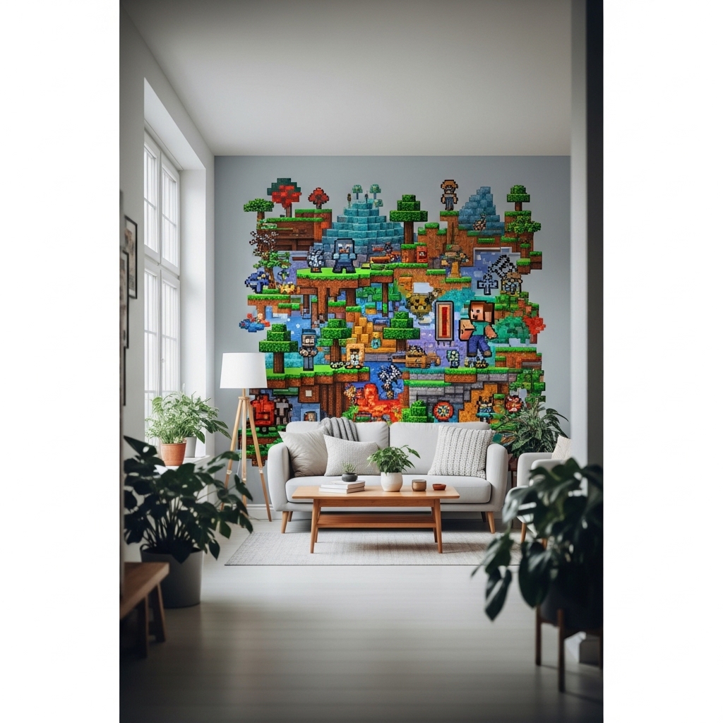 1. Pixel Art Wall Murals