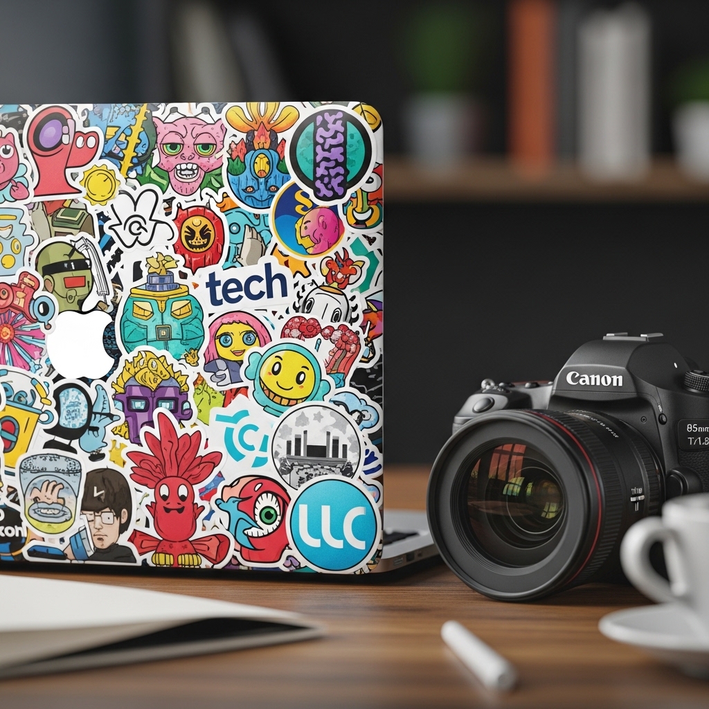 2. Artistic Tech Stickers