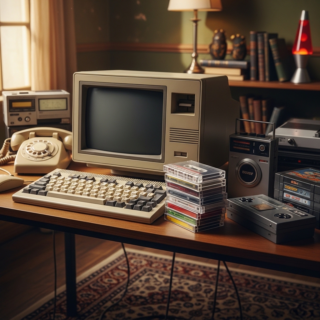 5. Vintage Tech Accents