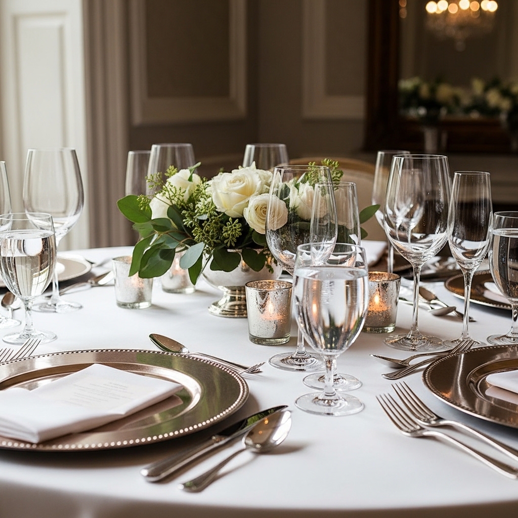 7. Luxe Metallic Tableware